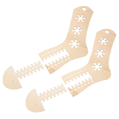 PACKOVE Wooden Sock Blockers Hand Knit Sock Form Knitting Sock Blocker Wooden Sock Knitting Tool Stocking Display Molds DIY Sock Blockers