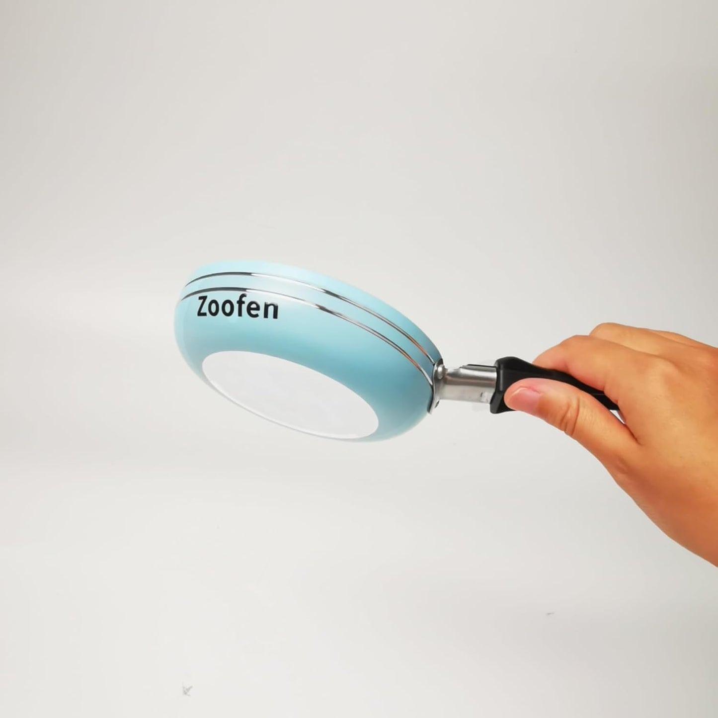 Zoofen 4.7" Mini Round Frying Pan, Non-Stick Egg Skillet with Long Handle for Breakfast