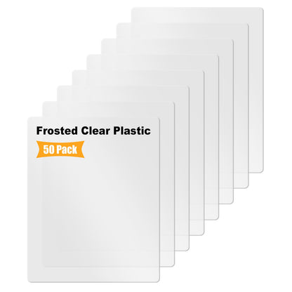 50 Pcs Plastic Cutting Boards for Kitchen, 15 x 11.8 Inch Flexible Frosted Cutting Mats, Clear Non-Porous Dishwasher Safe Chopping Boards, Non-Slip Plastic Placemats Table Mats