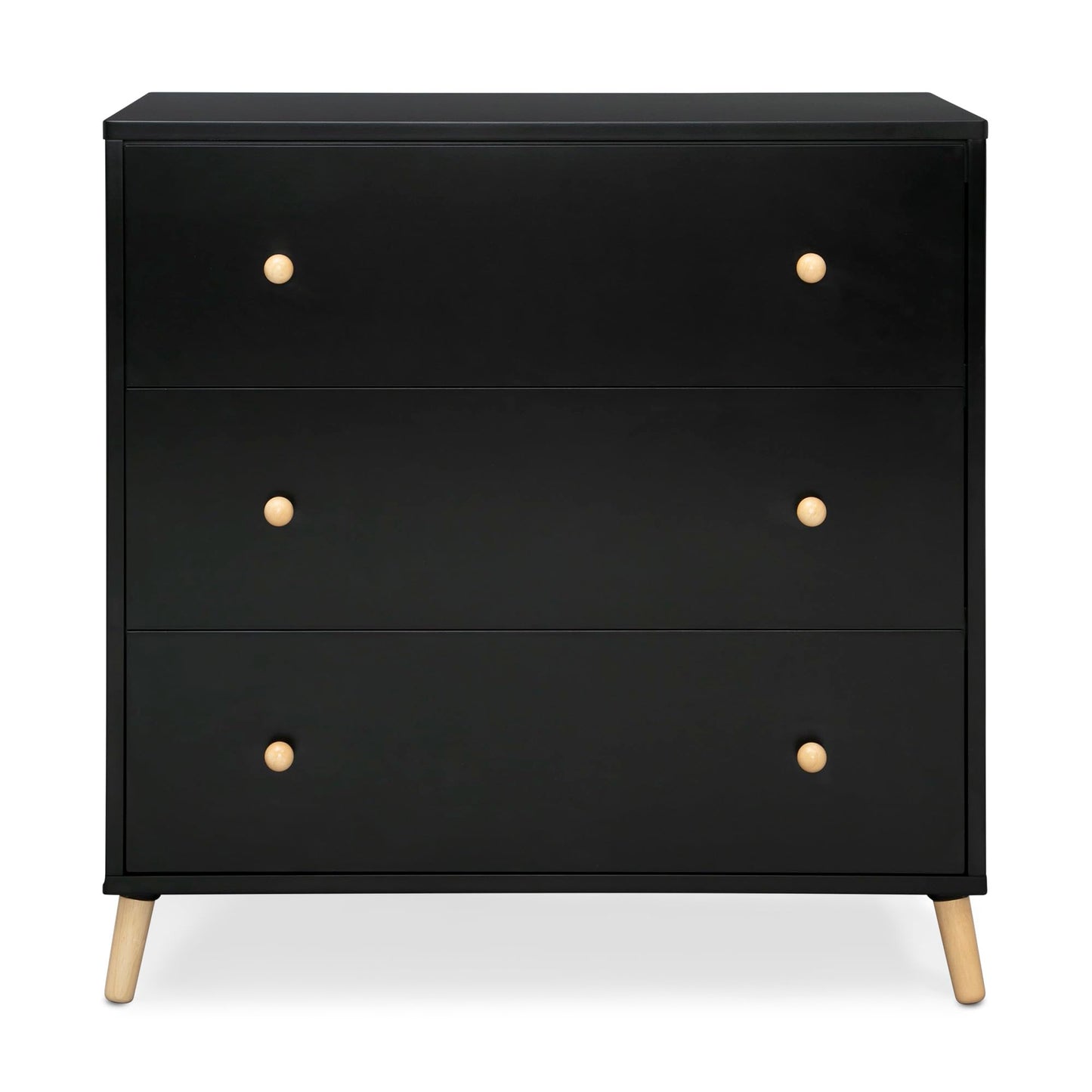 Delta Children Essex 3 Drawer Dresser with Interlocking Drawers, Ebony/Natural