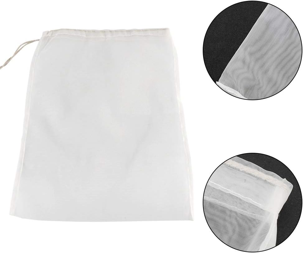 100 Mesh Food Grade Wine Filter Bag, Reusable Home Brew Beer Making Extra Fine Extraction Sack (28x45cm)