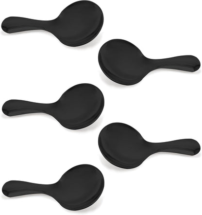 5 Pack Stainless Steel Mini Spoons, Ice Cream Spoon Short Handle, Perfect for Condiments and Desserts