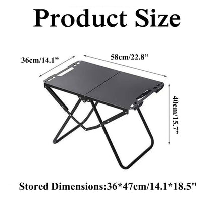 Lightweight Folding Camping Table Space-Saving Grill Table Easy Assembly Aluminum nic Table for BBQ RV Fishing Outdoor Adventures