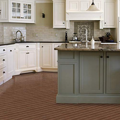 Tivoli Self Adhesive Vinyl Floor Tiles, 45 Tiles - 12" x 12", Light Oak Plank-Look - Peel & Stick, DIY Flooring for Kitchen, Dining Room, Bedrooms, Basements & Bathrooms by Achim Home Decor