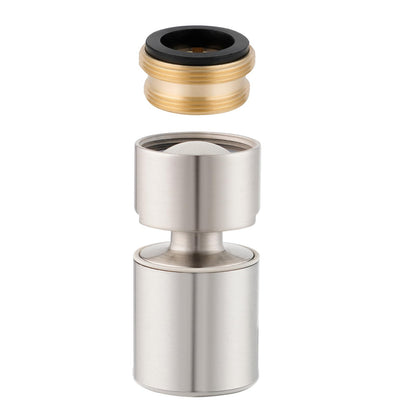 Hibbent NSF/ANSI/CAN 61 Certified Faucet Aerator, CUPC Certification 360 Degree Swivel Kitchen Sink Aerator, 2-Flow Sprayer Faucet Replacement Part 55/64 Inch Female Thread - Brushed Nickel