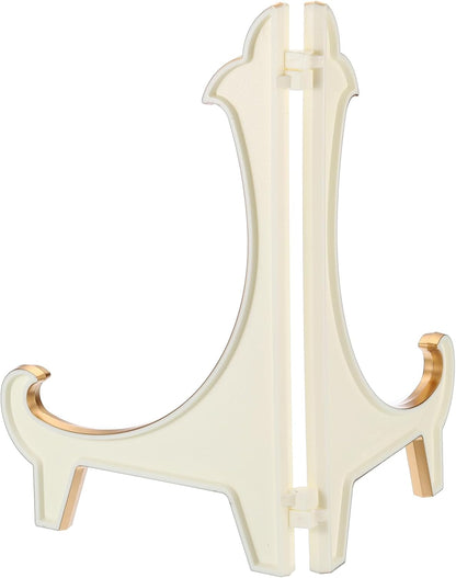 PATIKIL 10" Acrylic Decorative Plate Stand Holder, Table Use Foldable Thicken Picture Easel Frame Display Holder for