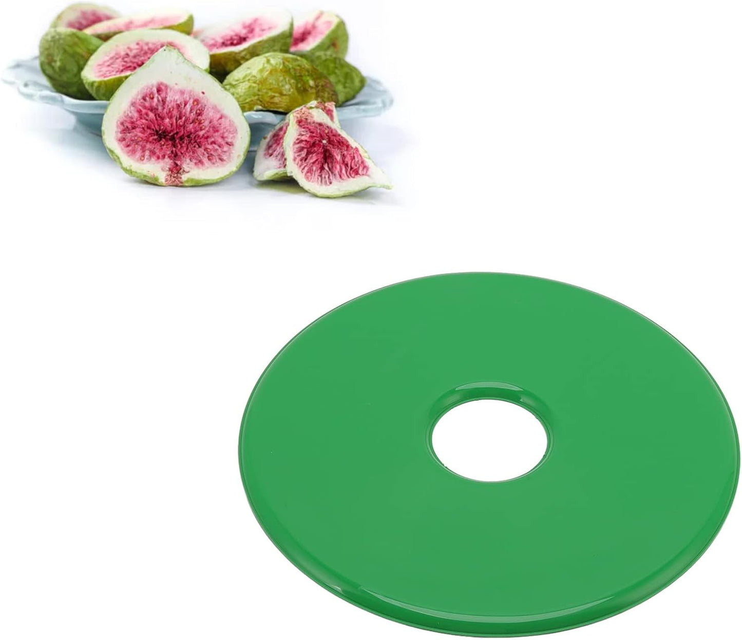 Fdit Food Dehydrator Sheets, Round Silicone Mats for Fruit Roll, Dried Fruit Leather, Meat (Emerald)