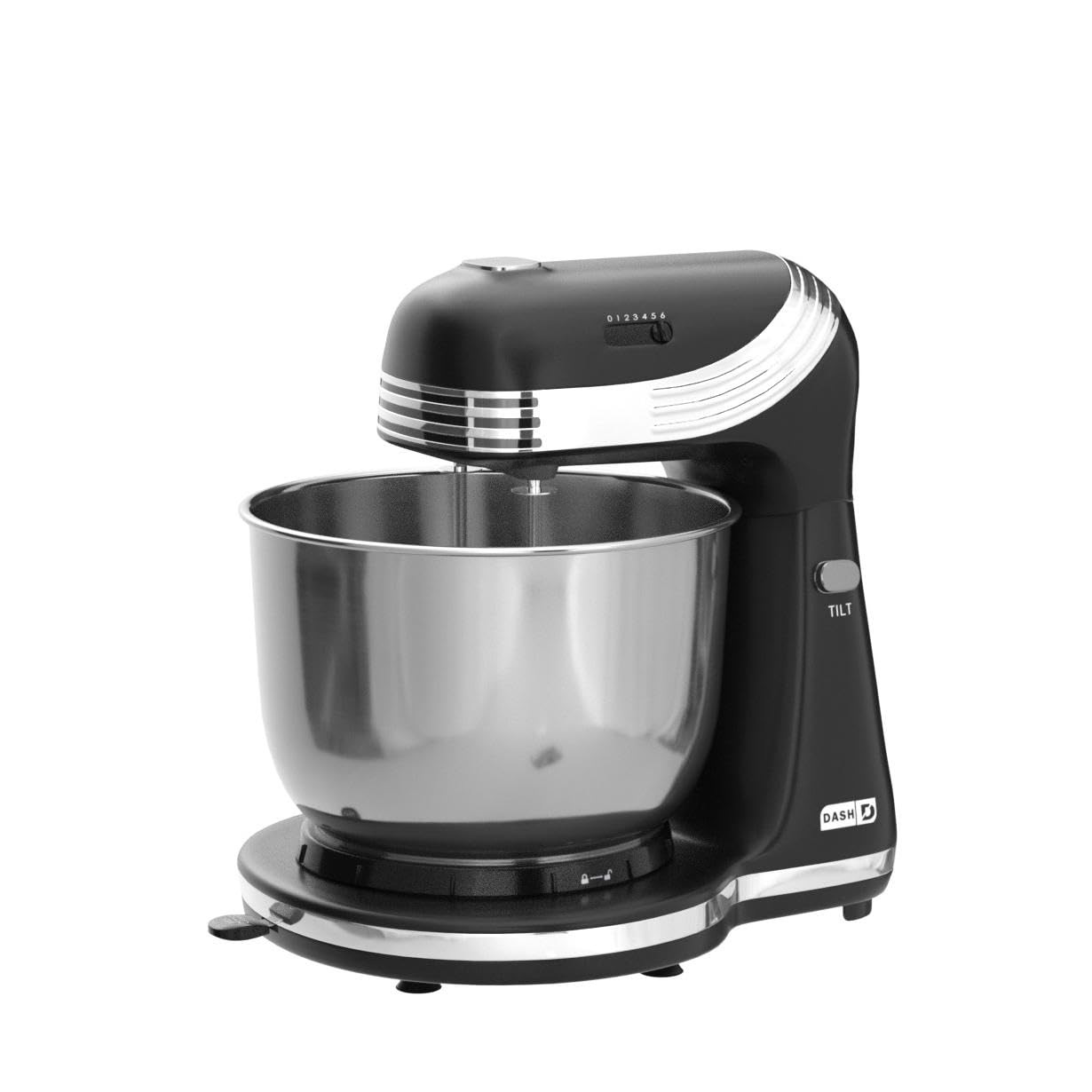 Dash Stand Mixer (Electric Mixer for Everyday Use): 6 Speed Stand Mixer with 3 Quart Stainless Steel Mixing Bowl, Dough Hooks & Mixer Beaters for Dressings, Frosting, Meringues & More - Pink