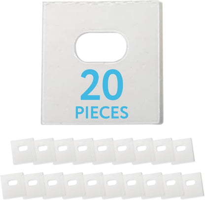 IMPRESA Vertical Blind Repair Tabs Kit, 20 Clear Stick-On Sets & 2 Alcohol Wipes