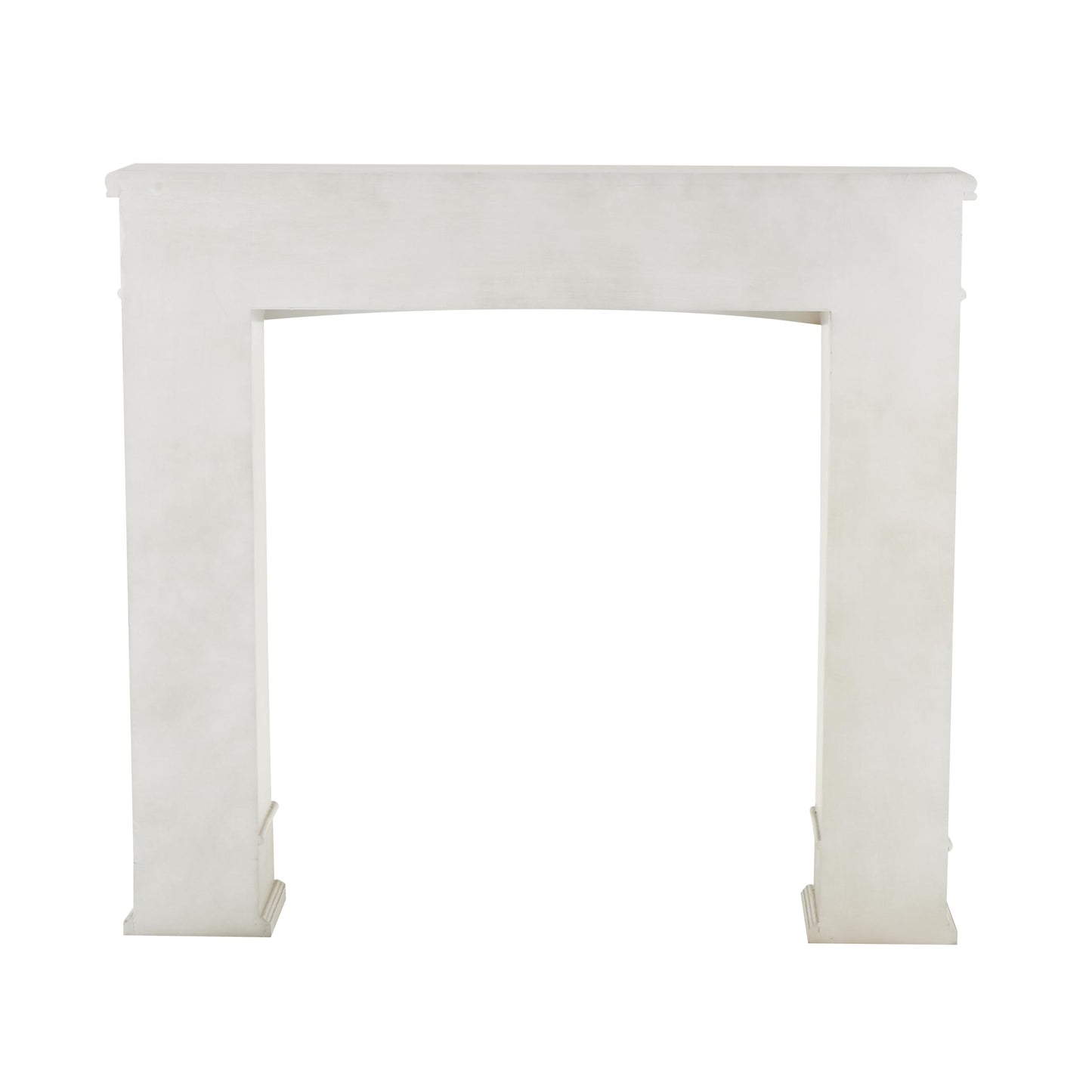Deco 79 Wooden Fireplace Mantle Freestanding with Leaf Accents, 47" x 9" x 43", White