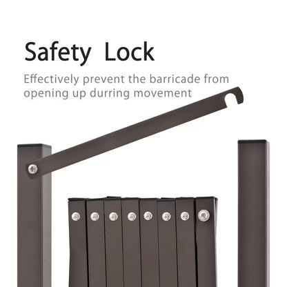 GYMTIME Industrial Expandable Metal Barricade, Portable Safety Barrier with Casters, Mobile Folding Scissor Gate, Aluminum Retractable Fence, 0-180 Degree Rotating, 23.6 Feet, Indoors Outdoors