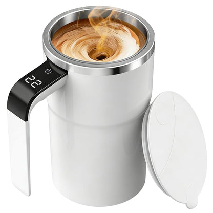 Cmfuegsk Self Stirring Coffee Mug, Electric Auto Mixing Cup for Coffee & Protein Shakes, Rechargeable, 13 oz Black, Perfect for Office & Home Use