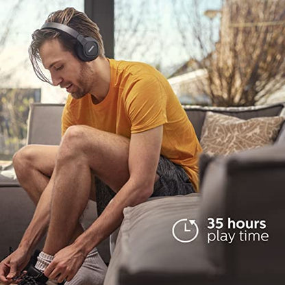 PHILIPS Headphones/Headset Wired & Wireless Head-Band Sports USB, W128299144 (Wireless Head-Band Sports USB Type-C Bluetooth Black)