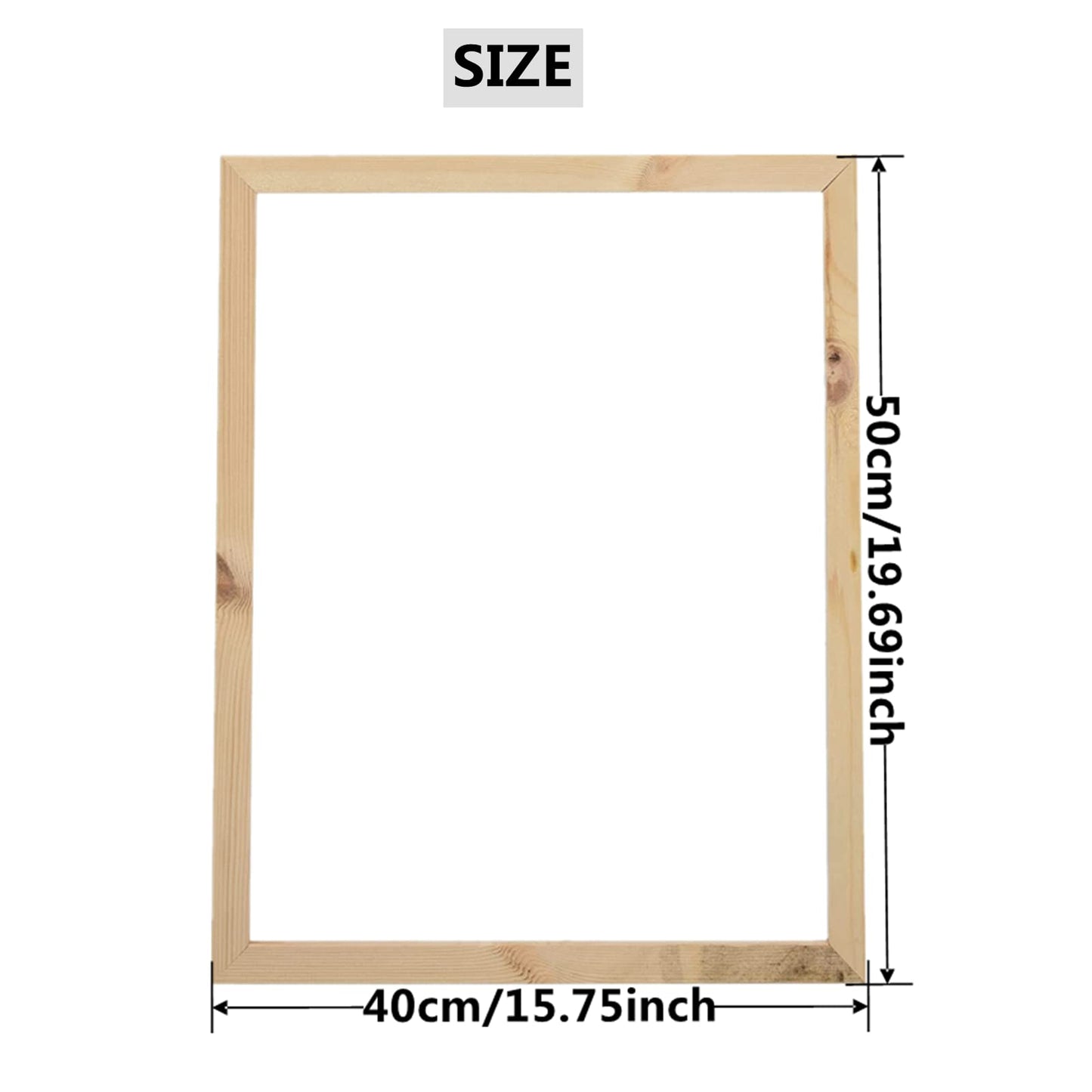 ENLAYER 40X50 cm Wooden Frame DIY Picture Frames Art Suitable for Home Decor Painting Digital Diamond Drawing Paintings, Display Pictures 16x20 picture frames for wall (40 * 50CM)