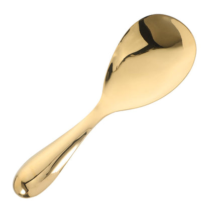 DOITOOL Golden Rice Spoon Stainless Steel Rice Paddle Non- stick Rice Serving Spoon Mashed Potato Scoop Rice Spatula Gold Rice Scooper Japanese Rice Cooker