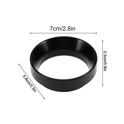 Fdit Espresso Dosing Funnel, Aluminum Coffee Dosing Ring Replacement for 58mm Portafilters (Black)