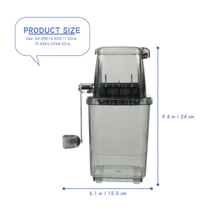 ARTIBETTER Manual Ice Crusher Portable Hand Crank Ice Grinder for Home Kitchen Bar Use - Compact Multifunctional Chopper for Shaved Snow Cones Slush Drinks - Transparent Cover Design