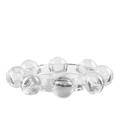 DONOUCLS Crystal Candle Holders Pillar Candlestick Decorations for Home Party Dinner Christmas, Suitable for Large Cylindrical Candles, Clear