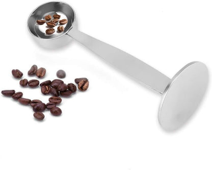 Coffee Scoop Dual Purpose Stainless Steel Table Spoon for Espresso Measuring and Tamping (15ml)