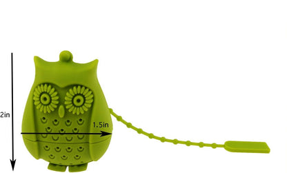 Creative Cute Animal Eco-friendly Silicone Tea Infuser Strainer Set of 6 PCS, Elephant, Shark, Swan, Squirrel,