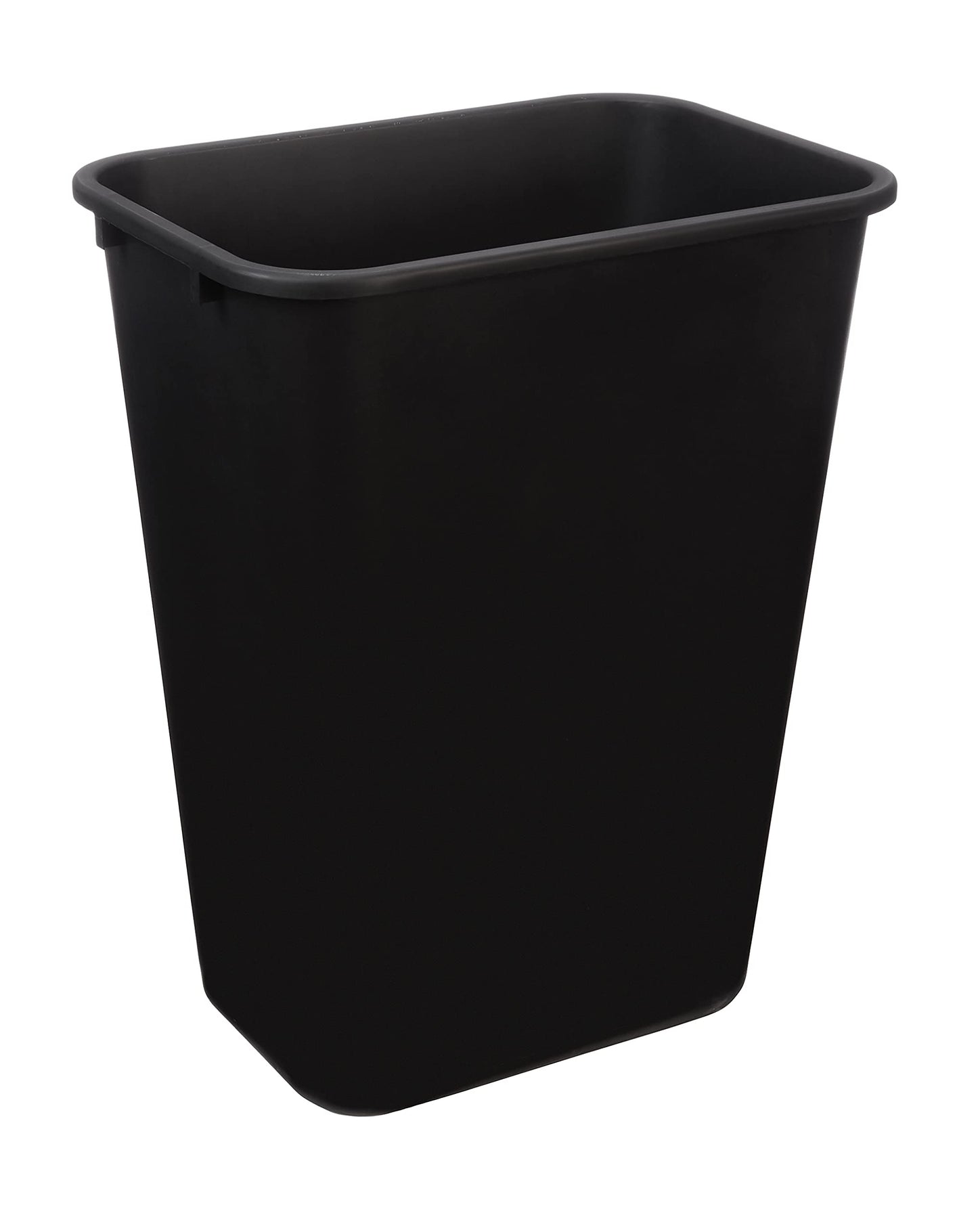 Amazon Basics Rectangular Commercial Office Wastebasket, Easy to Clean, Space-Saving, 10 Gallon, Black