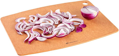 Restaurantware Nature Tek 17.3 x 12.8 Inch Double-Sided Chopboard, Durable Cutting Board with Thumb Hole