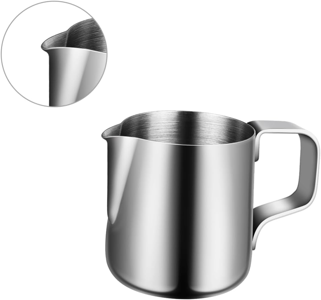 1pc Cup Steaming Pitcher, Coffee Machines for Home Kitchen Supplies, Black Kettle Milk Accessories