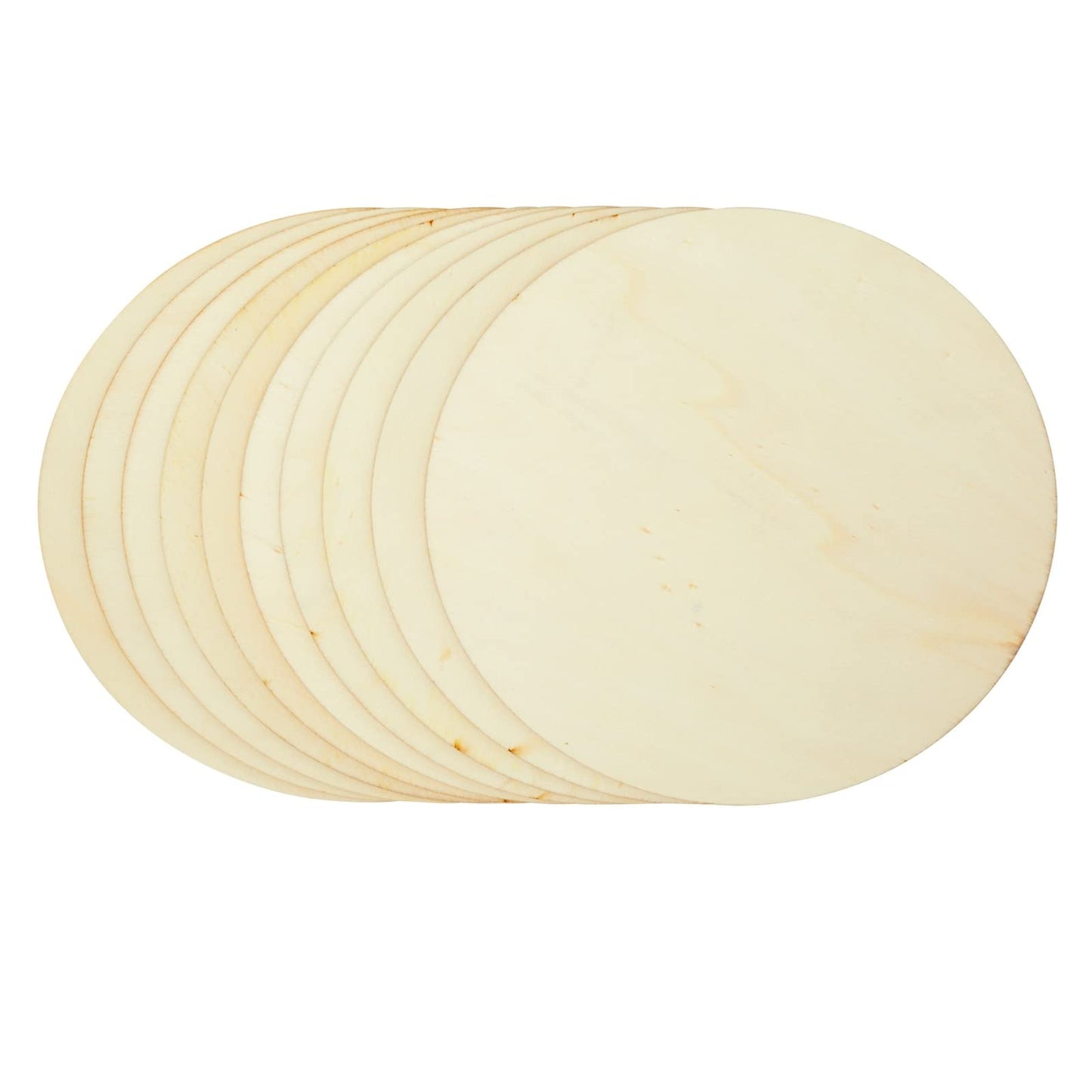 Juvale 10-Pack Wood Rounds - 8 in Diameter & 0.1 in Thick - Unfinished Wood Circles for Crafts & Engraving - DIY Coasters & Decoupage Blanks
