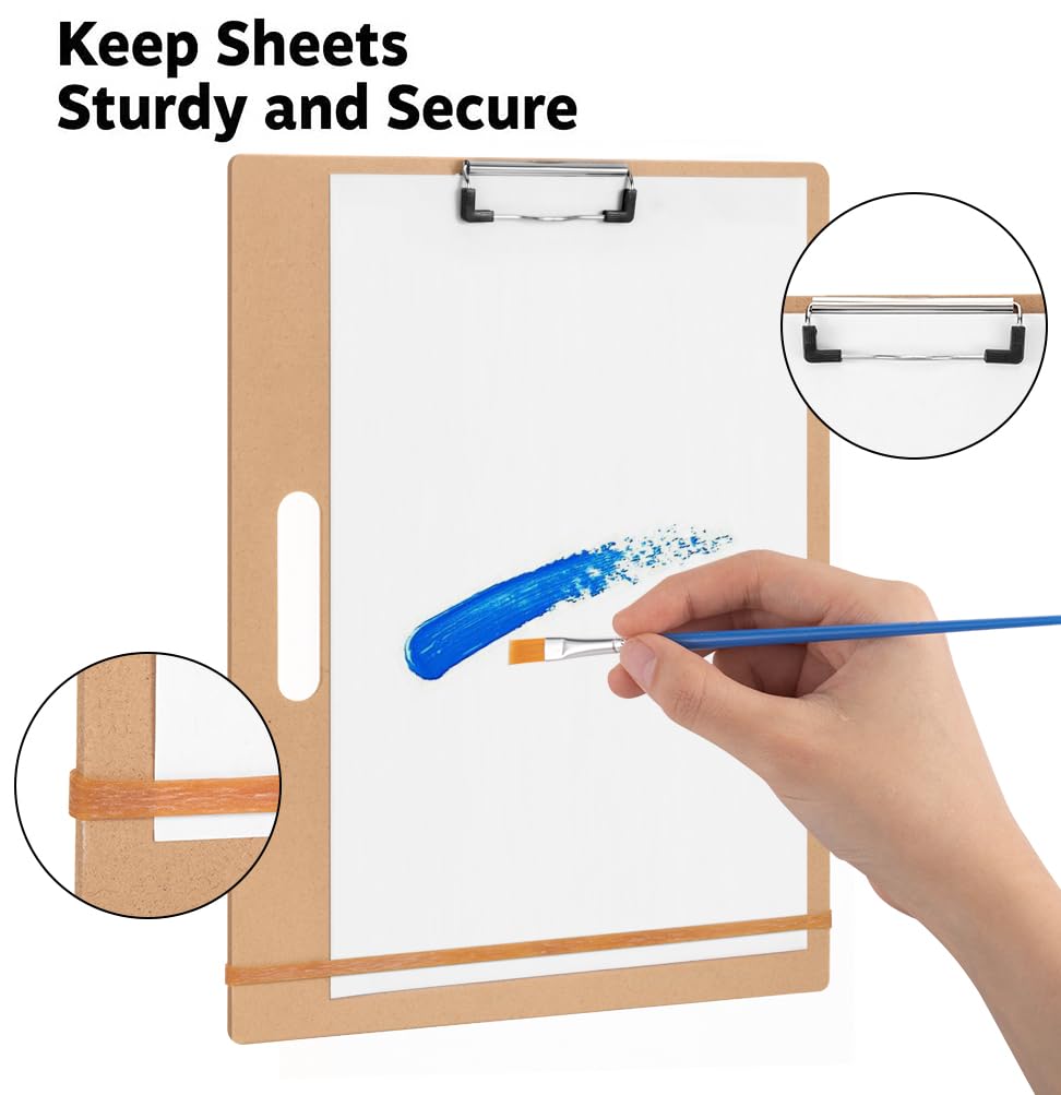 TX liteart Drawing Board - 14" x 17.8" Sketch Board with Handle for Drafting Art - Portable Clipboard for Class or Studio Fit in Artists Tote