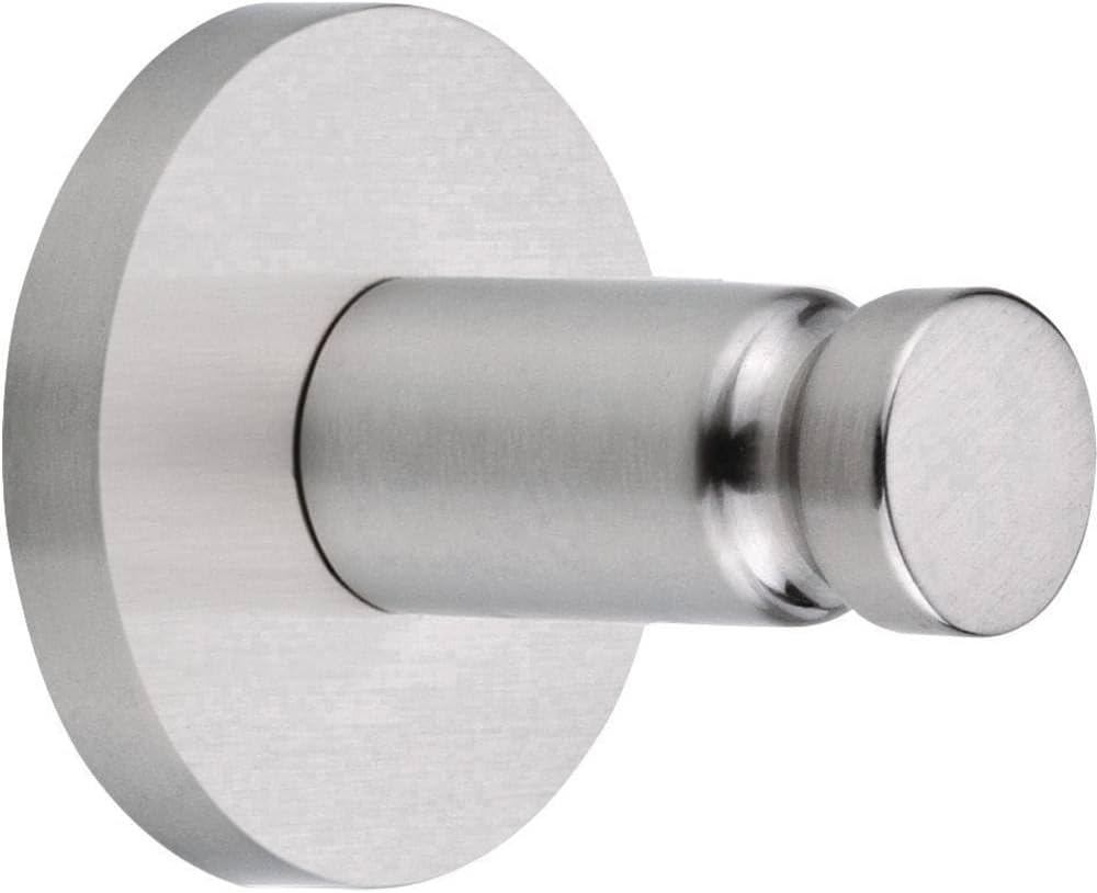 tesa Moon Bathroom Hook, No Drill Chromed Metal Self-Adhesive Hook, Waterproof, Round Design