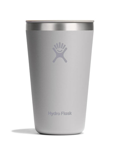 Hydro Flask All Around Tumbler Press-In Lid, Insulated Travel Mug, Stainless Steel Coffee Cup 16 Oz Tonal Birch Gray
