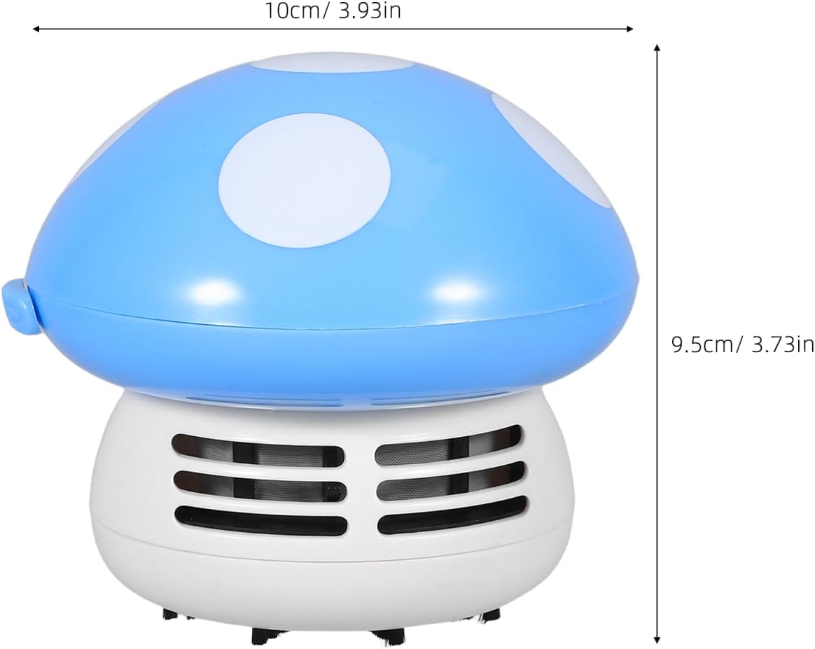 FAVOMOTO Mini Cute Table Dust Vacuum Cleaner, Portable Mushroom Vacuum for Home Office, Handy Dust Sweeper