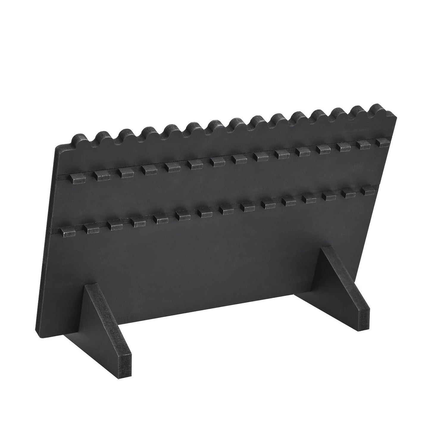 MOOCA Portable Wooden Plank Necklace Jewelry Stand for 15 Necklaces, Wood Plank Storage Holder, Jewelry Display Stand, Black Color