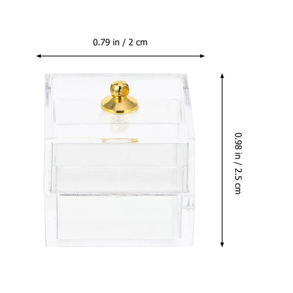 10Pcs Miniature Dollhouse Candy Boxes with Lids, 1:12 Scale Clear Plastic Display Jars, Tiny Food Containers for Doll House Bakery Shop Accessories, 1-inch Mini Treat Box for Crafts & DIY Decor