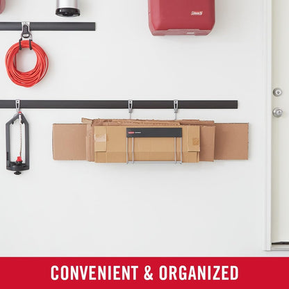 Rubbermaid Garage FastTrack Wall Mounted Recycling Holder, Recycled Cardboard System Holds up to 20 Pounds, Satin Nickel