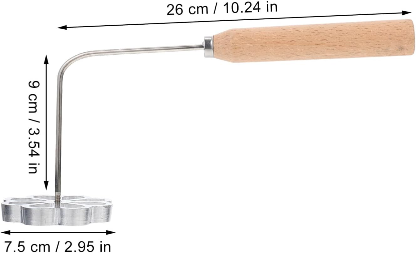 Youdunzi Mold Frying Mould with Wooden Handle, Kitchen Accessory for Home Carrot Shreds Pastry Cooking Utensil