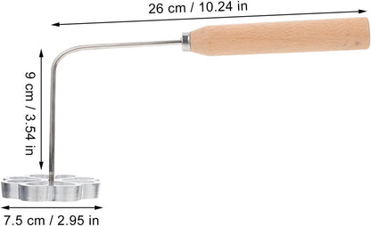Youdunzi Mold Frying Mould with Wooden Handle, Kitchen Accessory for Home Carrot Shreds Pastry Cooking Utensil