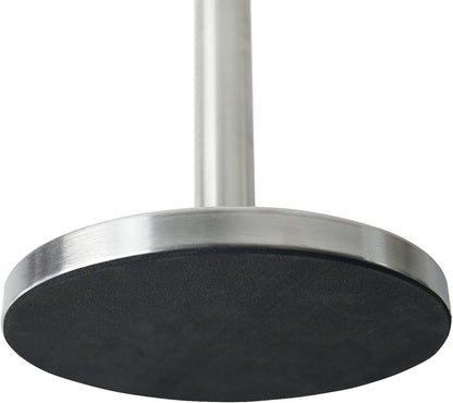 Paper Towel Holder with Side Rod, Stainless Steel Easy Tear Dispenser for Kitchen Countertop Tabletop