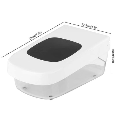 OUKENS Manual Food Chopper, 3-in-1 Multifunctional Vegetable Fruit Cutter with Container for Onion, Potato, Carrot, Easy Push Down Handheld Kitchen