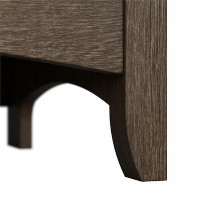 Bush Home Salinas Tall 5 Shelf Bookcase - Set of 2 in Ash Brown, Vertical Office Storage, Bookshelves for Home Workspace, Multi-Purpose Shelving Units