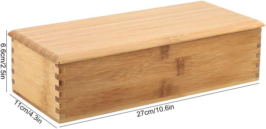 Cutlery Box with Lid, Japanese Chopsticks Box Tableware Spoon Cage, Bamboo Chopstick Spoon Storage Box for Kitchen