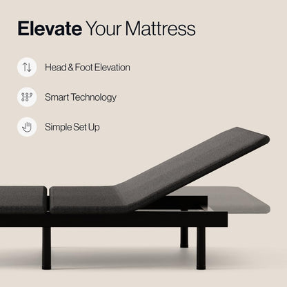 Adjustable Comfort Classic Adjustable Base - Queen - Head & Foot Incline - Wireless Remote with Memory - Easy Set Up - Zero Clearance - Zero Gravity - Durable Frame