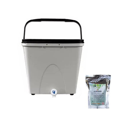 Kitchen Compost Bin, 28L/7.5Gallons Composter Trash Can Kitchen,Compost Bin with Faucet and Lid for Counter Top,with 500g/1.1lbs Compost Bran, Compactor Trash Can Compost fermentation Bucket,Indoor C