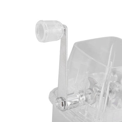 Manual Ice Crusher, Portable Ice Crusher Hand Crank Ices Ice Shaver and Snow Cone Machine Manual Ices Grinder IceChopper for Fast Coarse(Transparent)