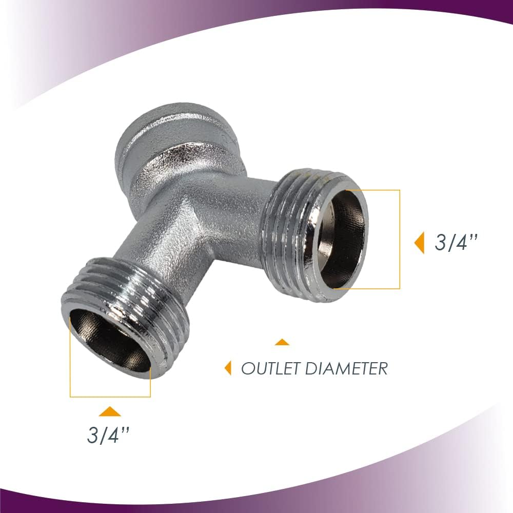3/4” Y Connector for Steam Dryer, 2 Pack