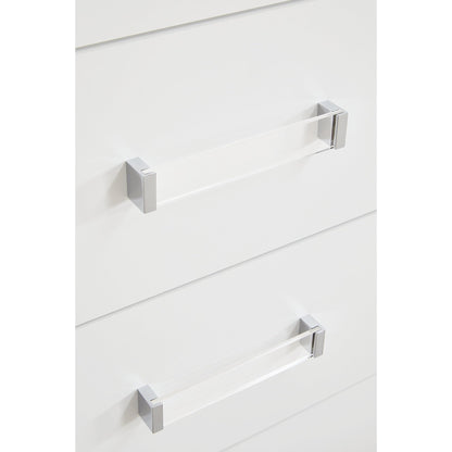 Signature Design by Ashley Marzoni Contemporary 5-Drawer Chest with Safety Stop, White