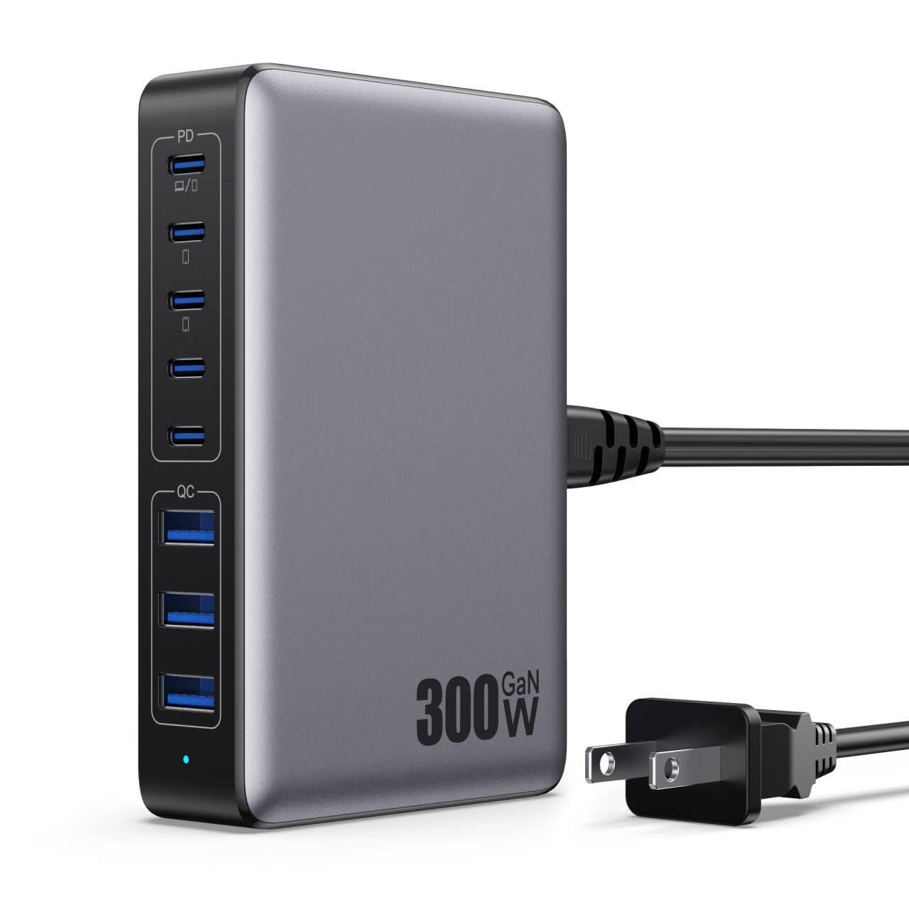 USB C Charger 200W USB C Charger Block,Upgraded GaN III 8-Port Fast Charging Station Hub,PD 65W Laptop Charging Adapter Compatible with MacBook Pro/Air,DELL,Steam Deck,iPhone 16/15/14,Galaxy S23/22