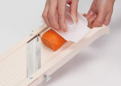 Benriner Super Standard Madoline Slicer, with with 4 Japanese Stainless Steel Blades, Almond