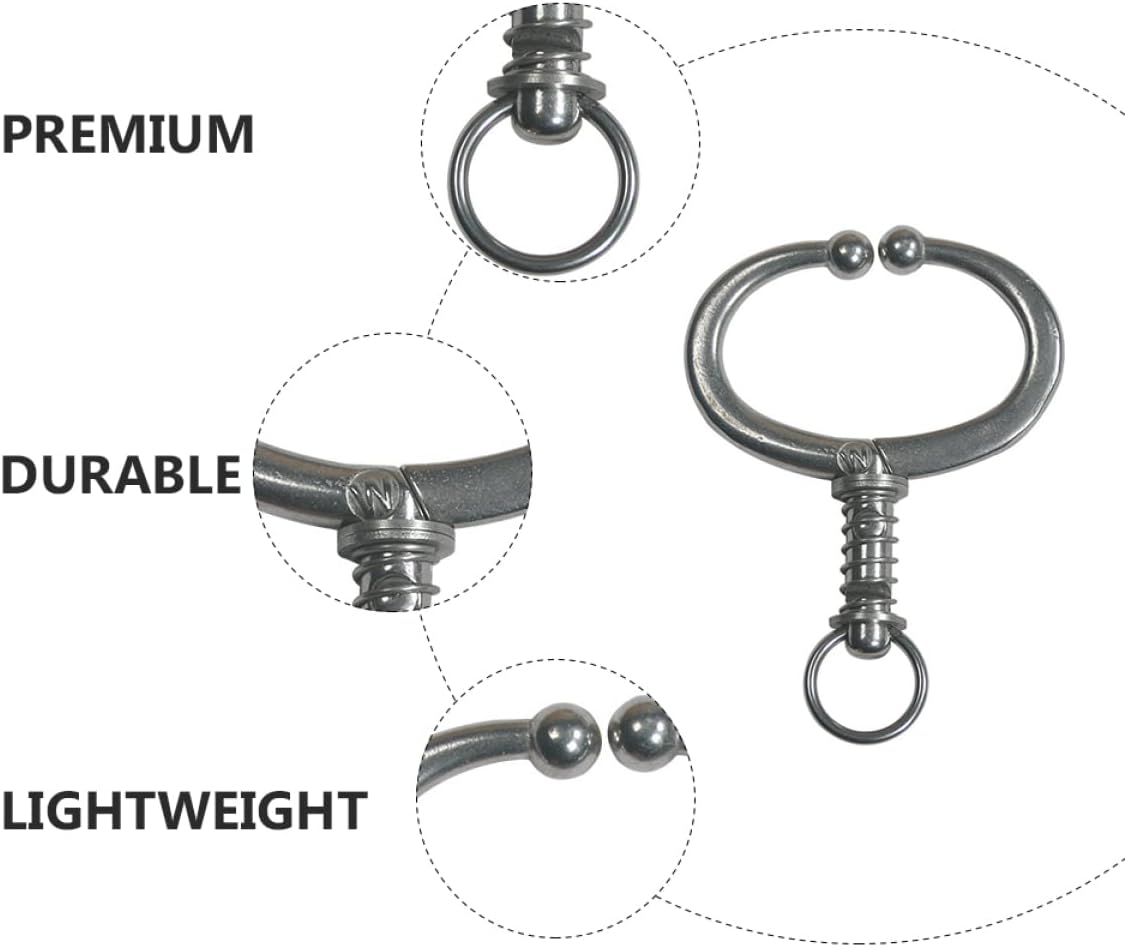 YARNOW Spring Loaded Bull Nose Ring for Cattle, Stainless Steel Tongs and Livestock Supply Tools