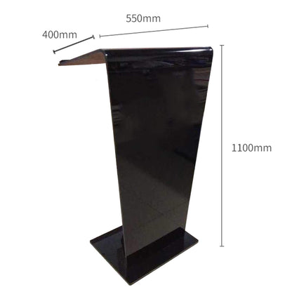 JOuan Lectern Podium Stand, Acrylic Church Podium, Portable Podium Stand, Black Podium Stage Host Desk Hotel Welcome Desk Auditorium Reception Desk Company Training Consultation Desk